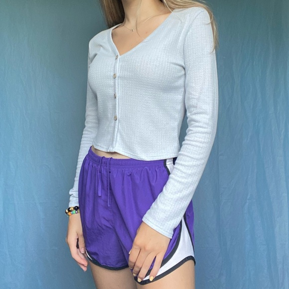 Donating soon!! Caution To The Wind Button Blueish Longsleeve Top - Picture 3 of 12